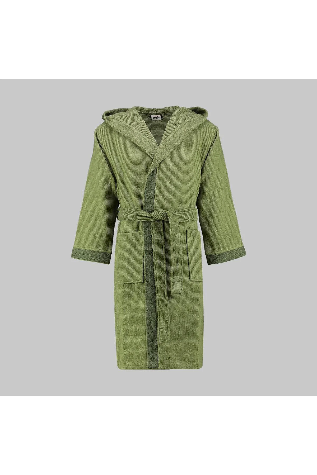 Street Yeşil %100 Pamuk Large Beden Bornoz Yeşil