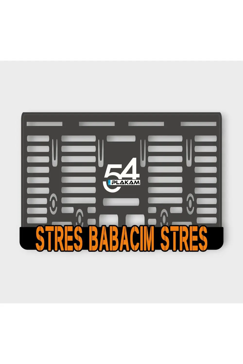 STRES BABACIM STRES 3D KABARTMALI PLEKSİ MOTOR PLAKALIĞI
