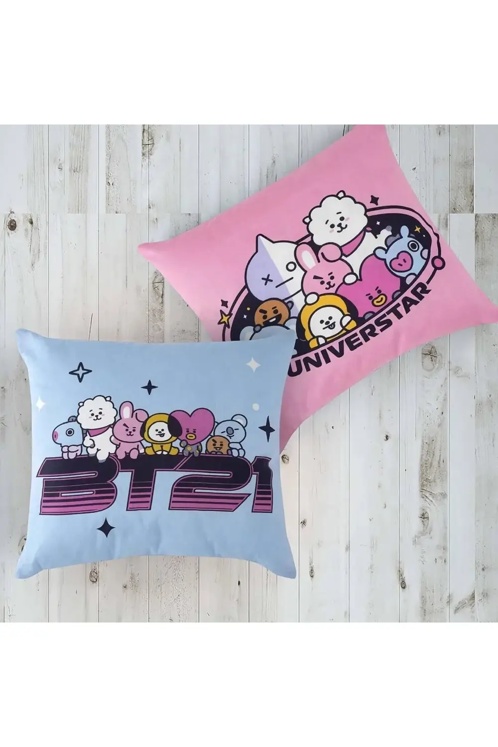 strorerx Renkli Tekli Kırlent Çok Pamuk Bt21 Lisanslı Yeni New De