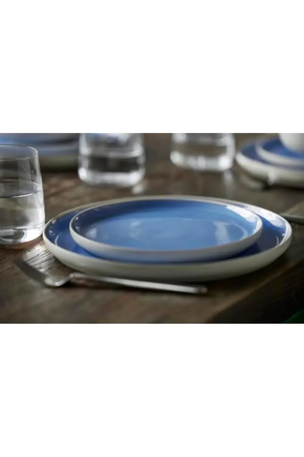 Studio Round Yemek Tabağı Dia 21 cm Mat Beyaz/Parlak Nehir 395519