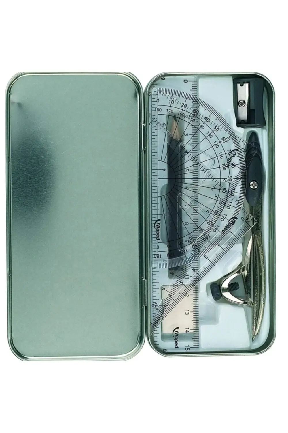 Study Nikel Metal Kutu 8li Pergel Takımı / 119418