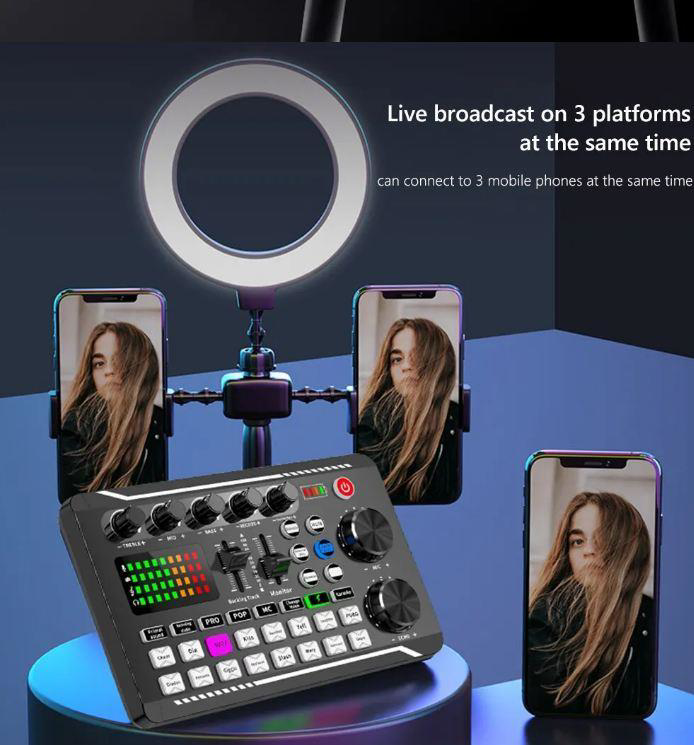 Stüdyo Ses Mikseri USB/MP3 XLR Mikrofon Bağlantısı New Stüdyo Ses Mikseri USB/MP3 XLR Mikrofon Bağlantısı New