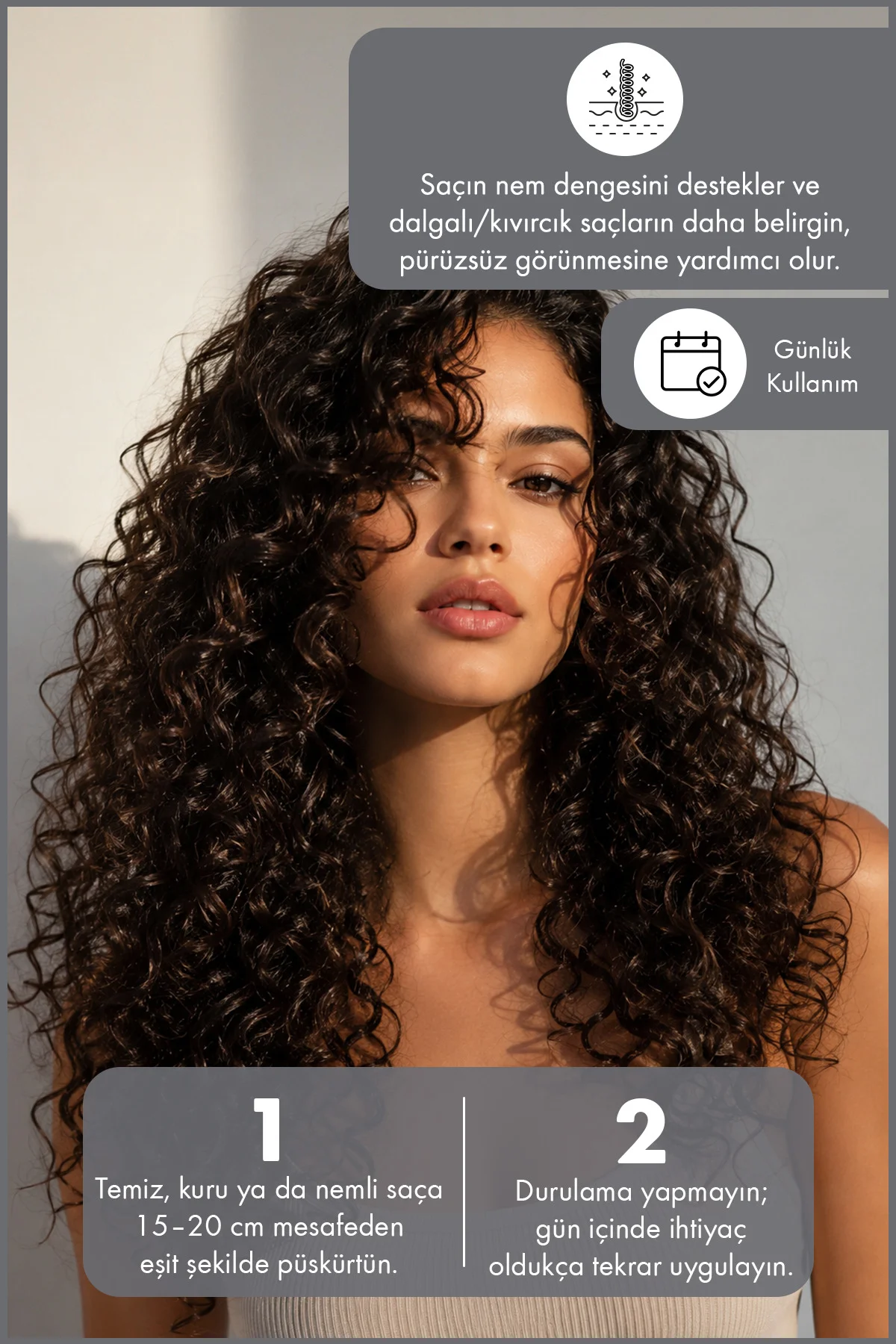 StyleGuard™ Bukle Belirginleştirici Saç Spreyi – Dalgalı ve Kıvır StyleGuard™ Bukle Belirginleştirici Saç Spreyi – Dalgalı ve Kıvır