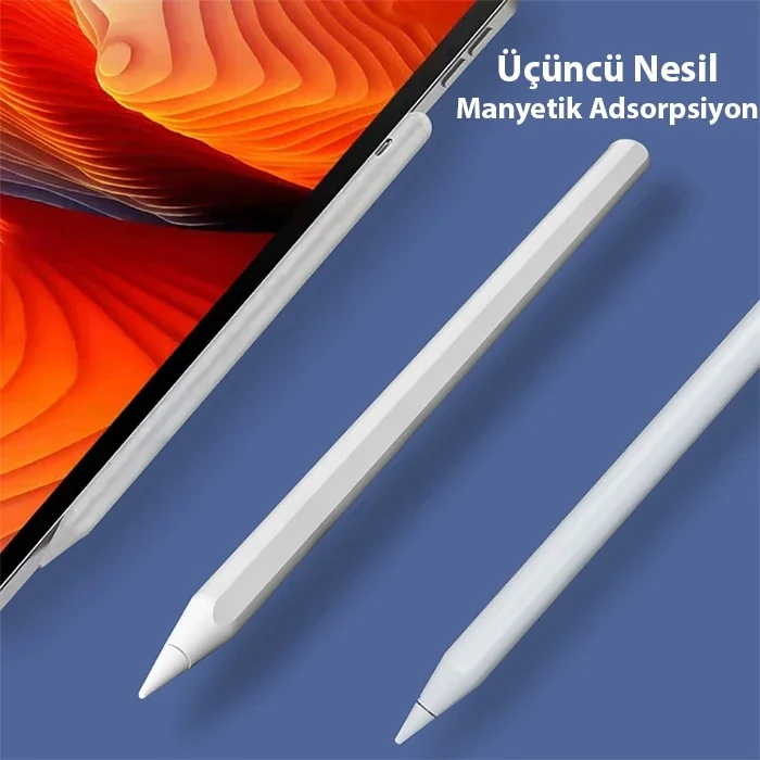 Stylus Kalem – Type-C Şarjlı 10 Saat Pil Kapasiteli Uyumlu Dokunmatik Kalem