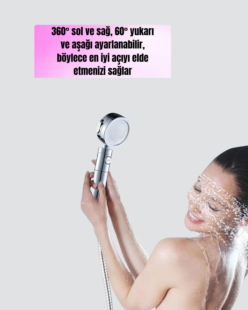 Su Basıncını Artıran Sızdırmaz Duş Başlığı - Düşük Basınçlı Evlerde Yüksek Performans