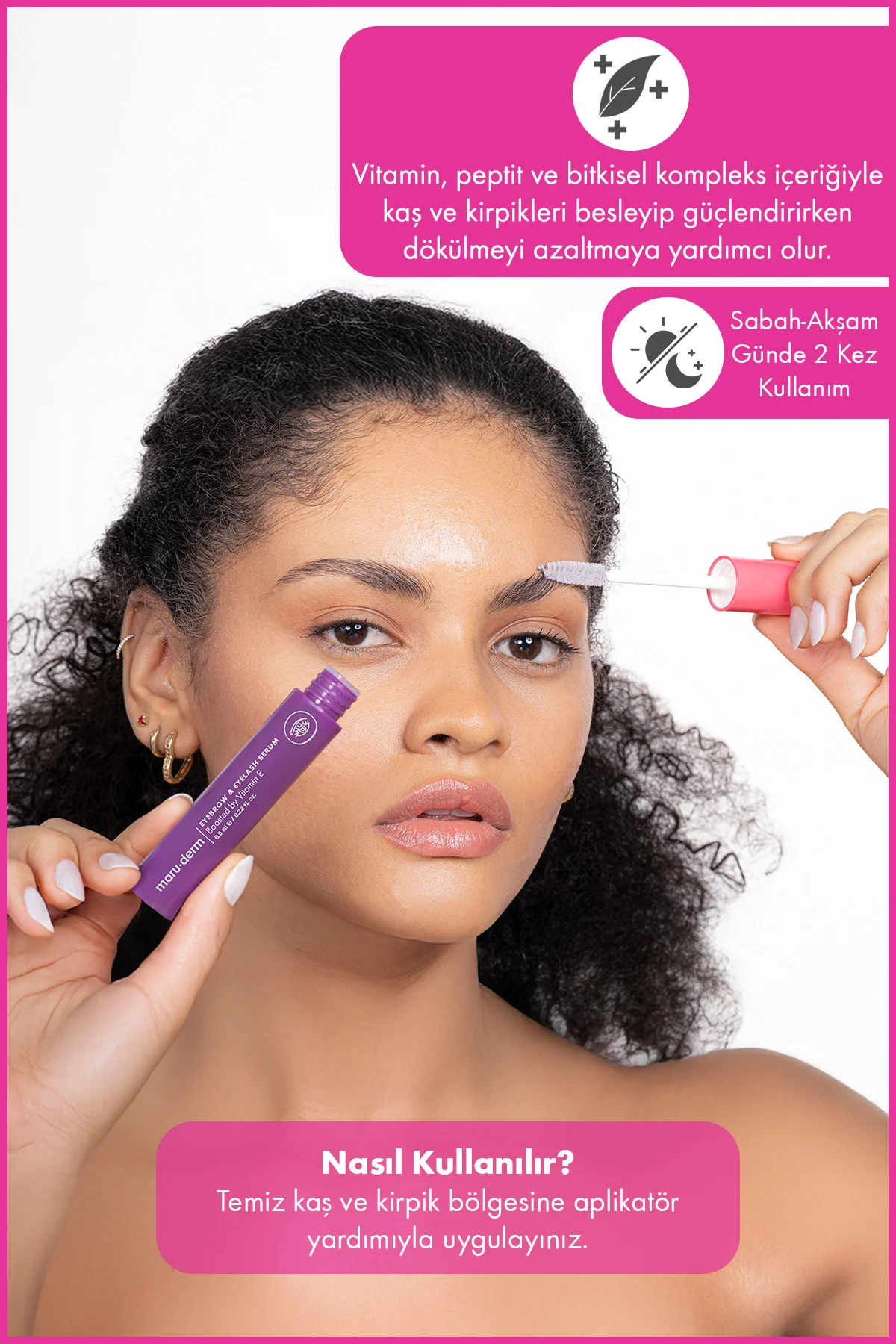 Su Bazlı Güçlendirici Kaş & Kirpik Serumu - Vitamin E, Procapil