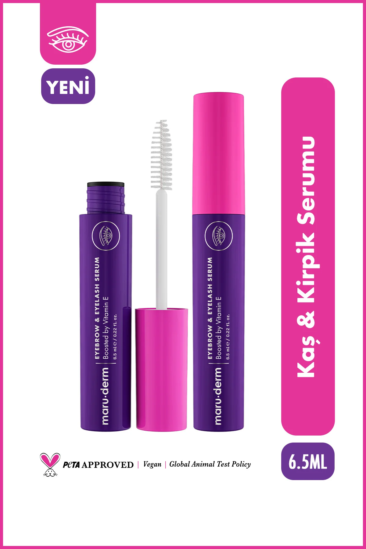 Su Bazlı Güçlendirici Kaş & Kirpik Serumu - Vitamin E, Procapil