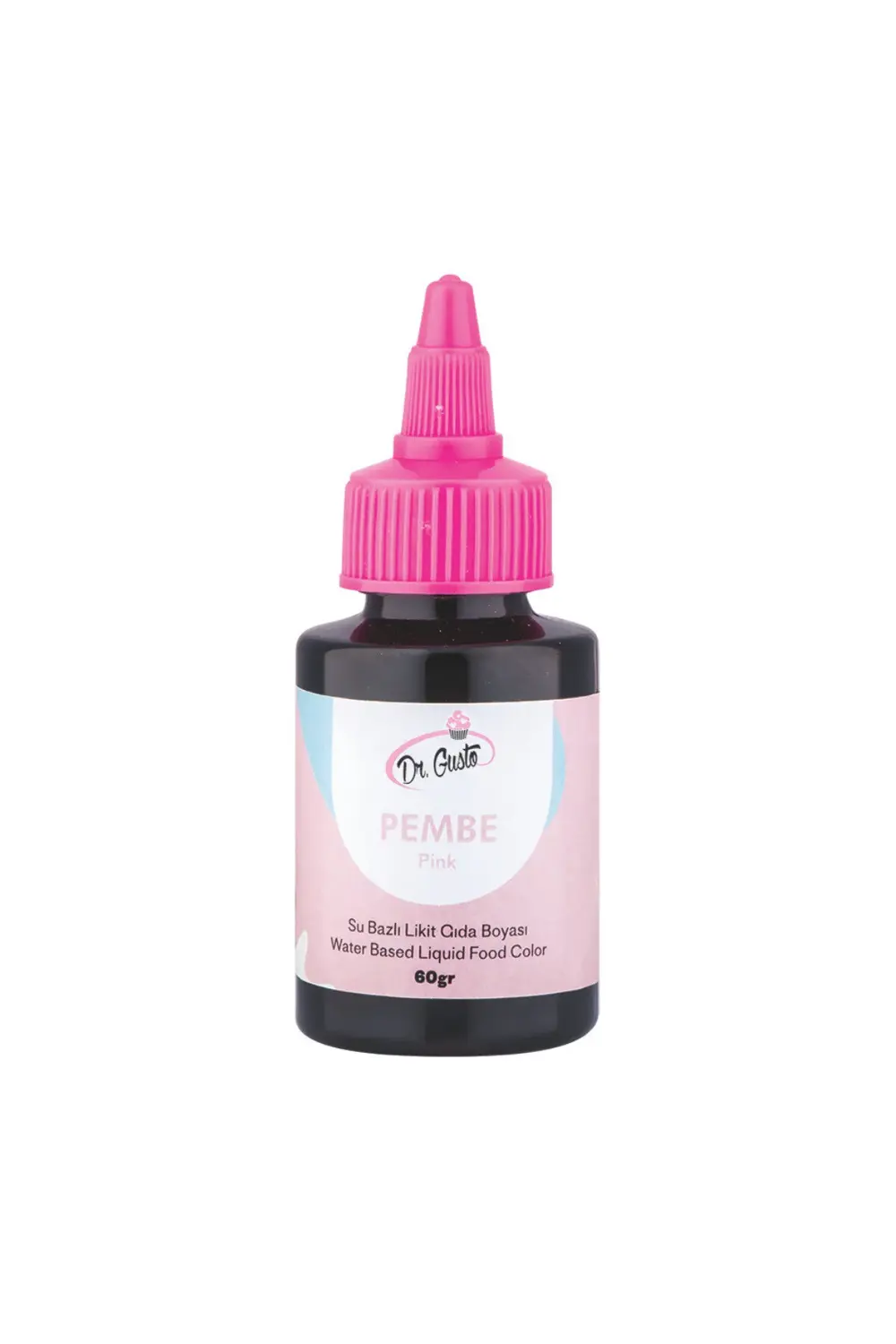 Dr.Gusto Sağlık Ürünleri Su Bazlı Likit Gıda Boyası 60 Gr Pembe