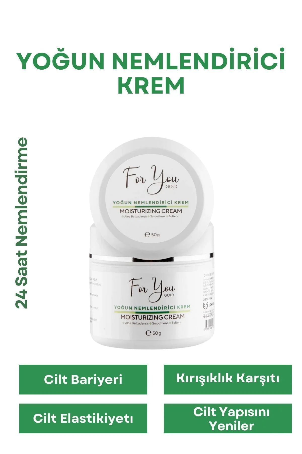 Su Bazlı Normal Ve Kuru Ciltler Için Yoğun Nemlendirici Krem (ALO