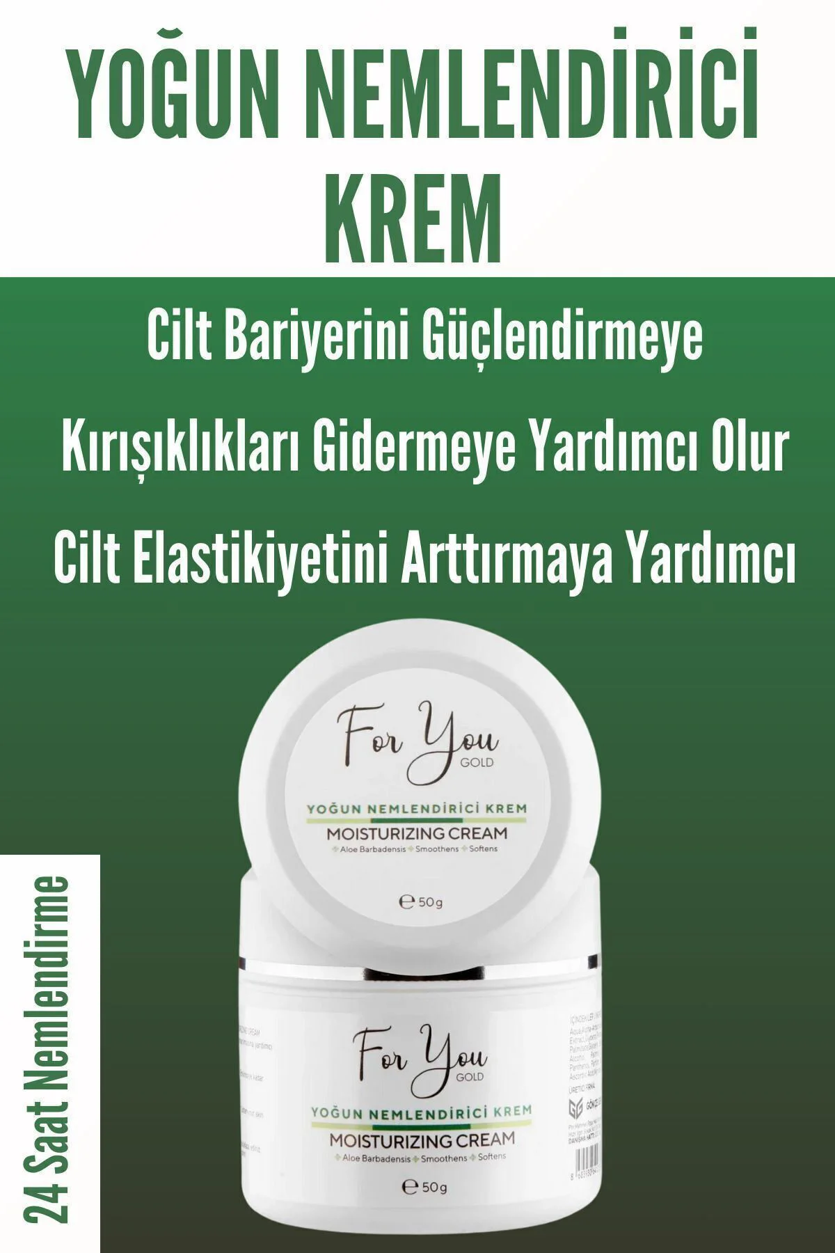 Su Bazlı Normal Ve Kuru Ciltler Için Yoğun Nemlendirici Krem (ALO