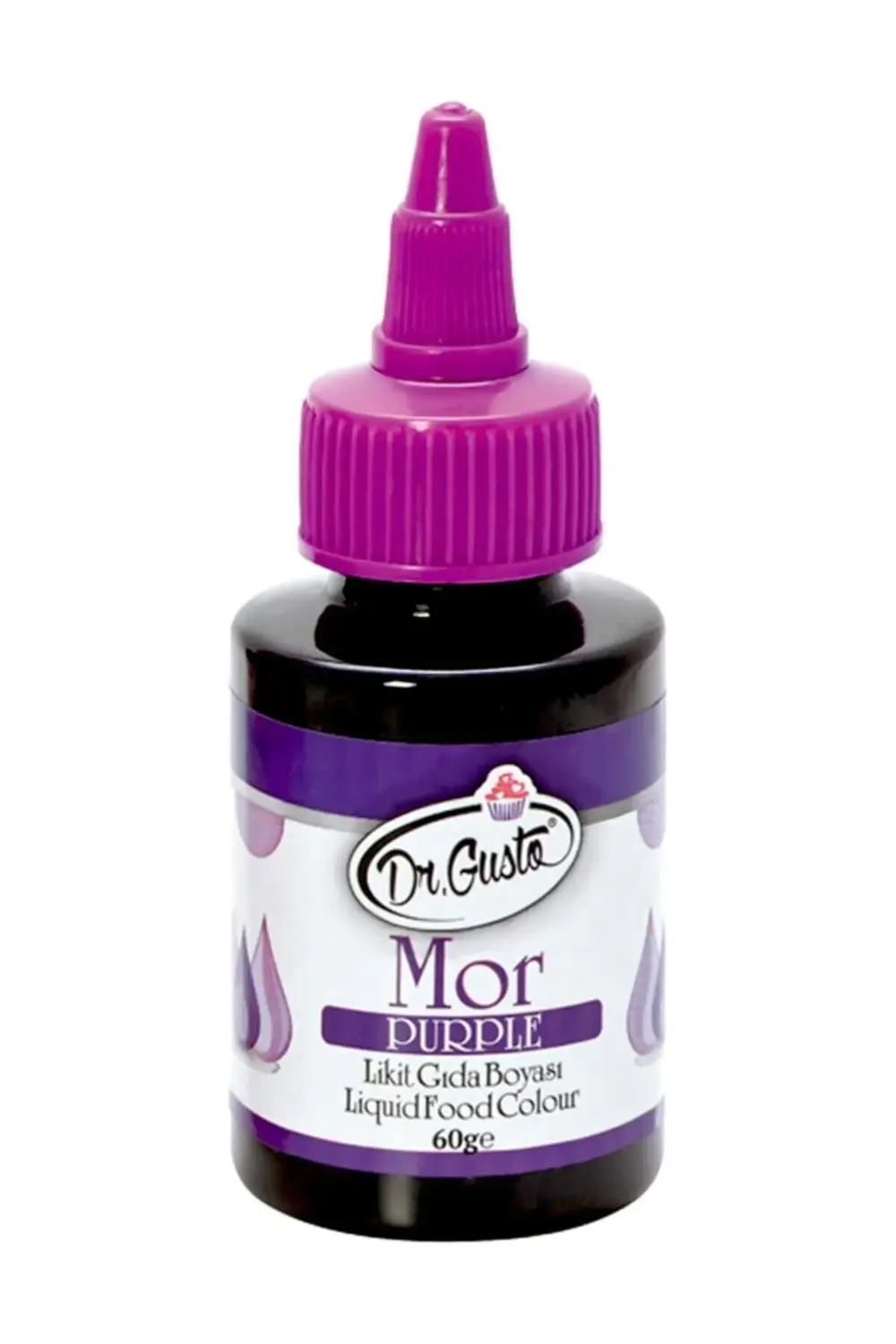 Dr.Gusto Sağlık Ürünleri Su Bazlı Sıvı Likit Gıda Boyası Mor 60 Gr