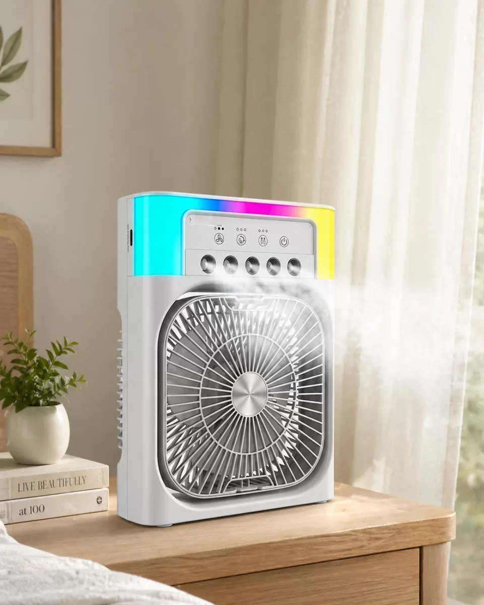 Su Buharlı Mini Klima Fan RGB Taşınabilir Serinletici