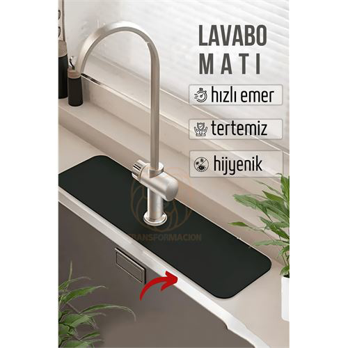 Su Emici Lavabo Matı Hızlı Emen Musluk Matı Su Emici Lavabo Matı Hızlı Emen Musluk Matı