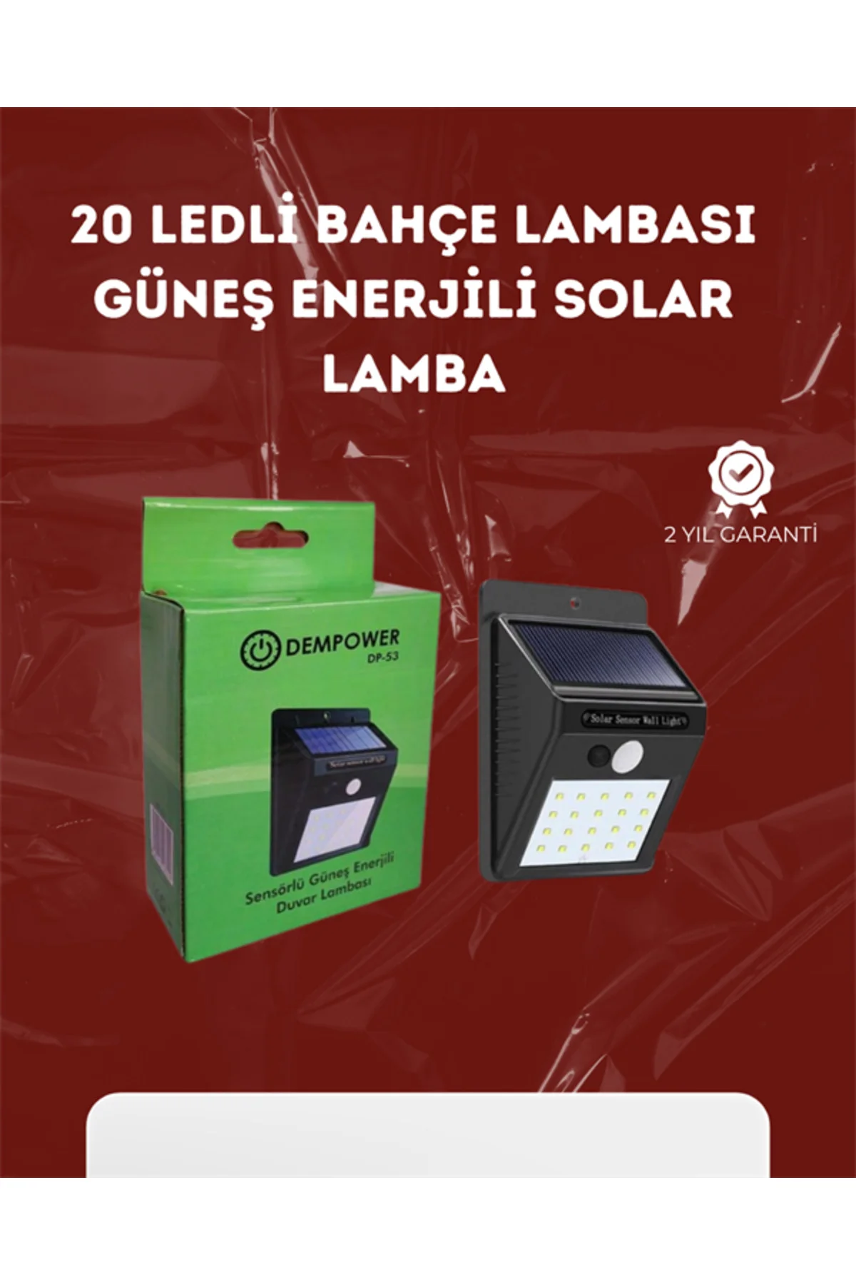 Su Geçirmez 20 LED Solar Aydınlatma | Dış Mekan için PIR Hareket 