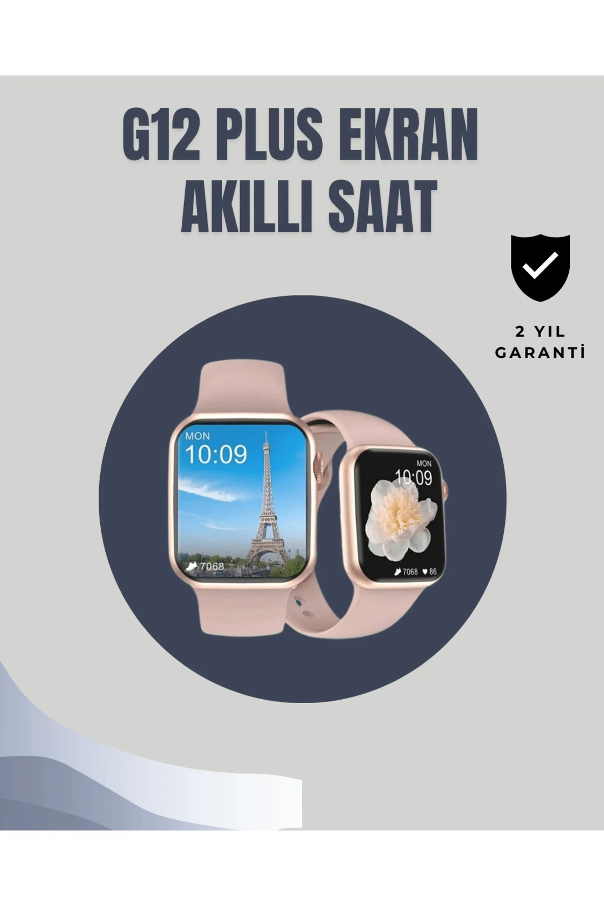 Su Geçirmez Akıllı Saat – 300 mAh Batarya, Sesli Arama, Uyku & Adım Takibi