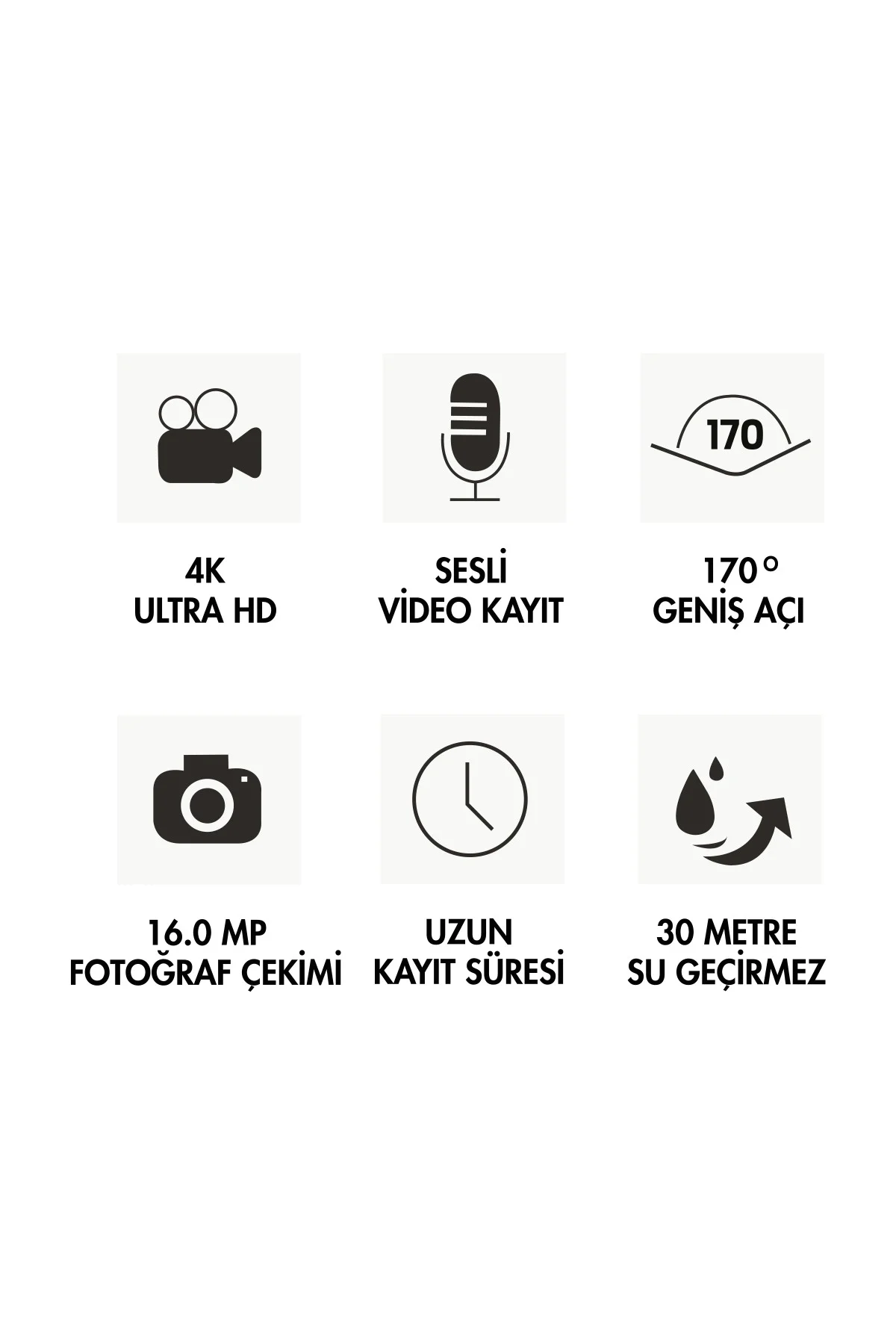 Su Geçirmez Aksiyon Kamerası: 3 Metre Su Dayanımı, 1080p Video Çe