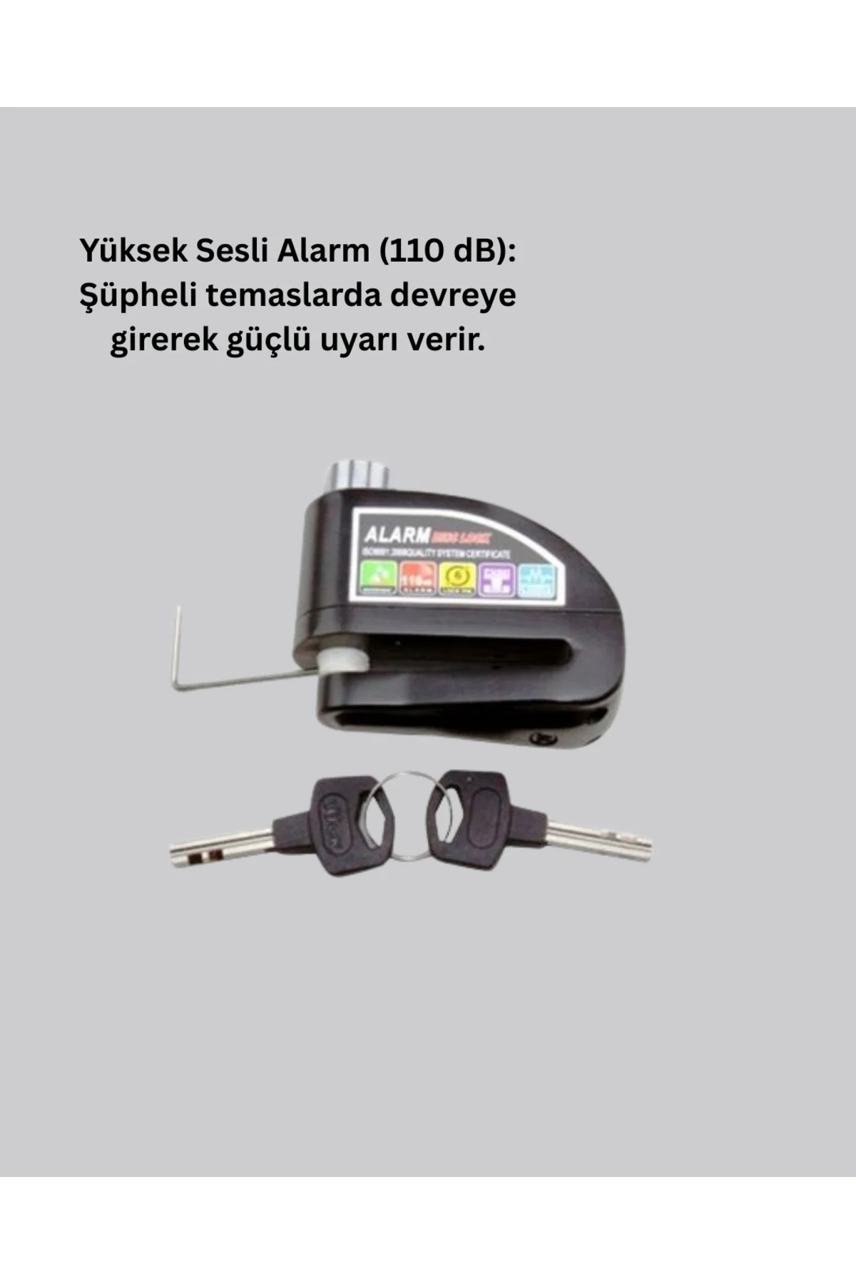 Su Geçirmez Alarm Disk Kilidi Motosiklet Scooter Bisiklet Güvenli
