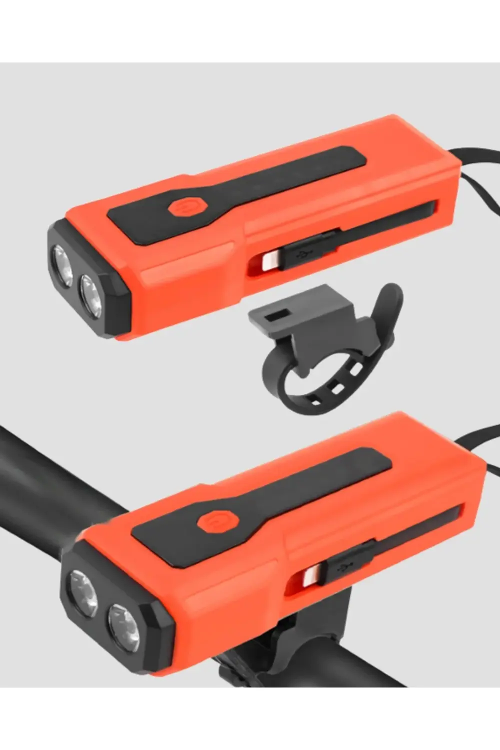 Su Geçirmez Bisiklet Işığı 5000 Mah Powerbankli Ön Far