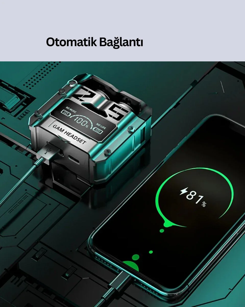 Su Geçirmez Bluetooth Kulak İçi Kablosuz Kulaklık 400mAh Pil