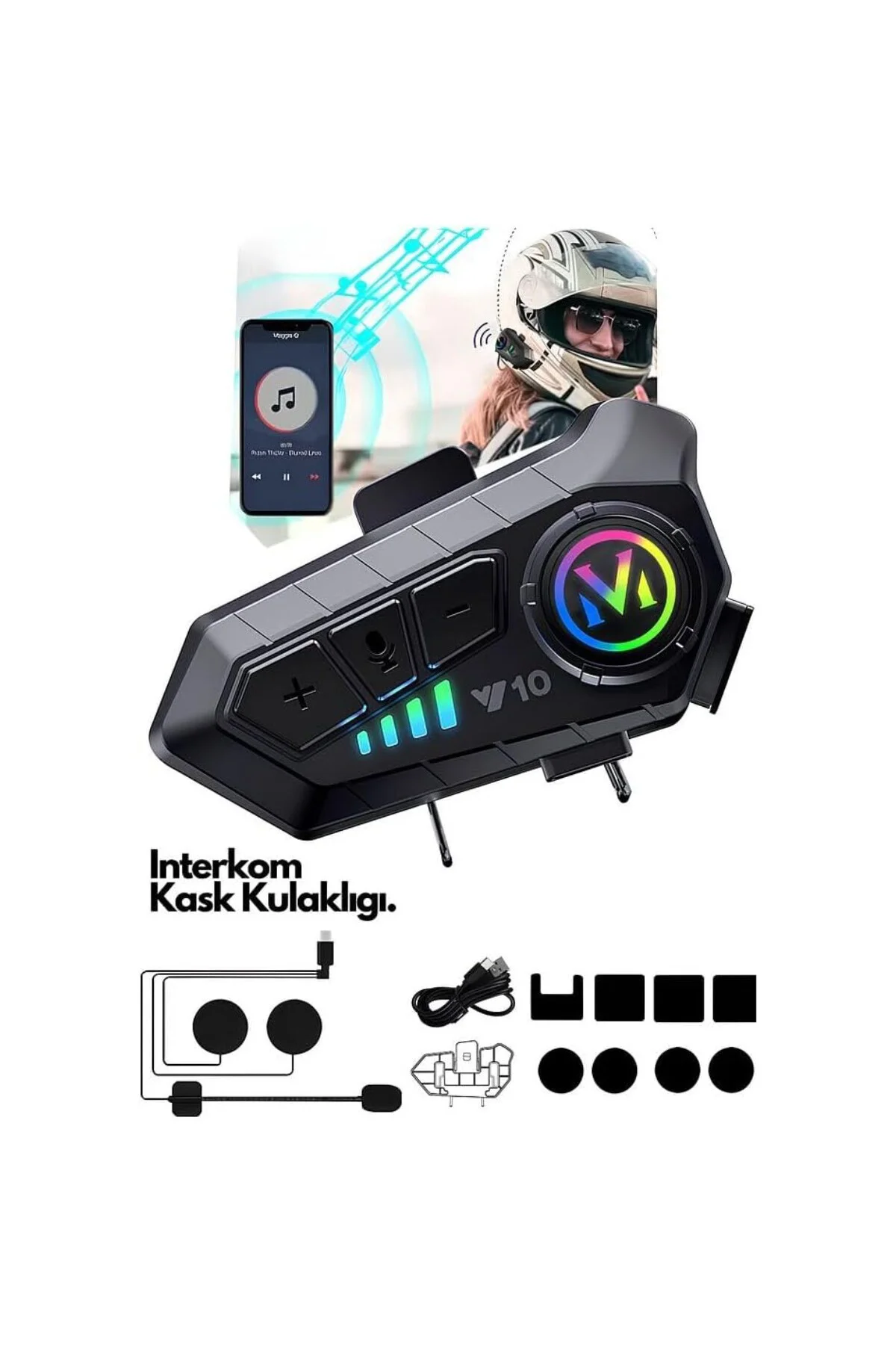 Su Geçirmez Bluetooth Kask Kulaklığı Motosiklet İntercom 2000 mah Su Geçirmez Bluetooth Kask Kulaklığı Motosiklet İntercom 2000 mah