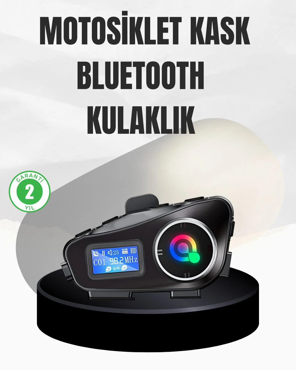 Su Geçirmez Bluetooth 5.3 Kask Kulaklığı - IP65 Koruma ve 1000mAh Batarya ile Güvenli Sürüş