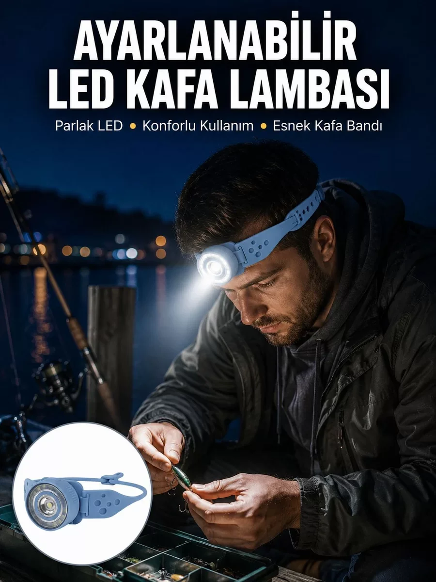 Su Geçirmez Çok Modlu LED Kampçı Kafa Lambası – Yeni Nesil Gece Aydınlatma
