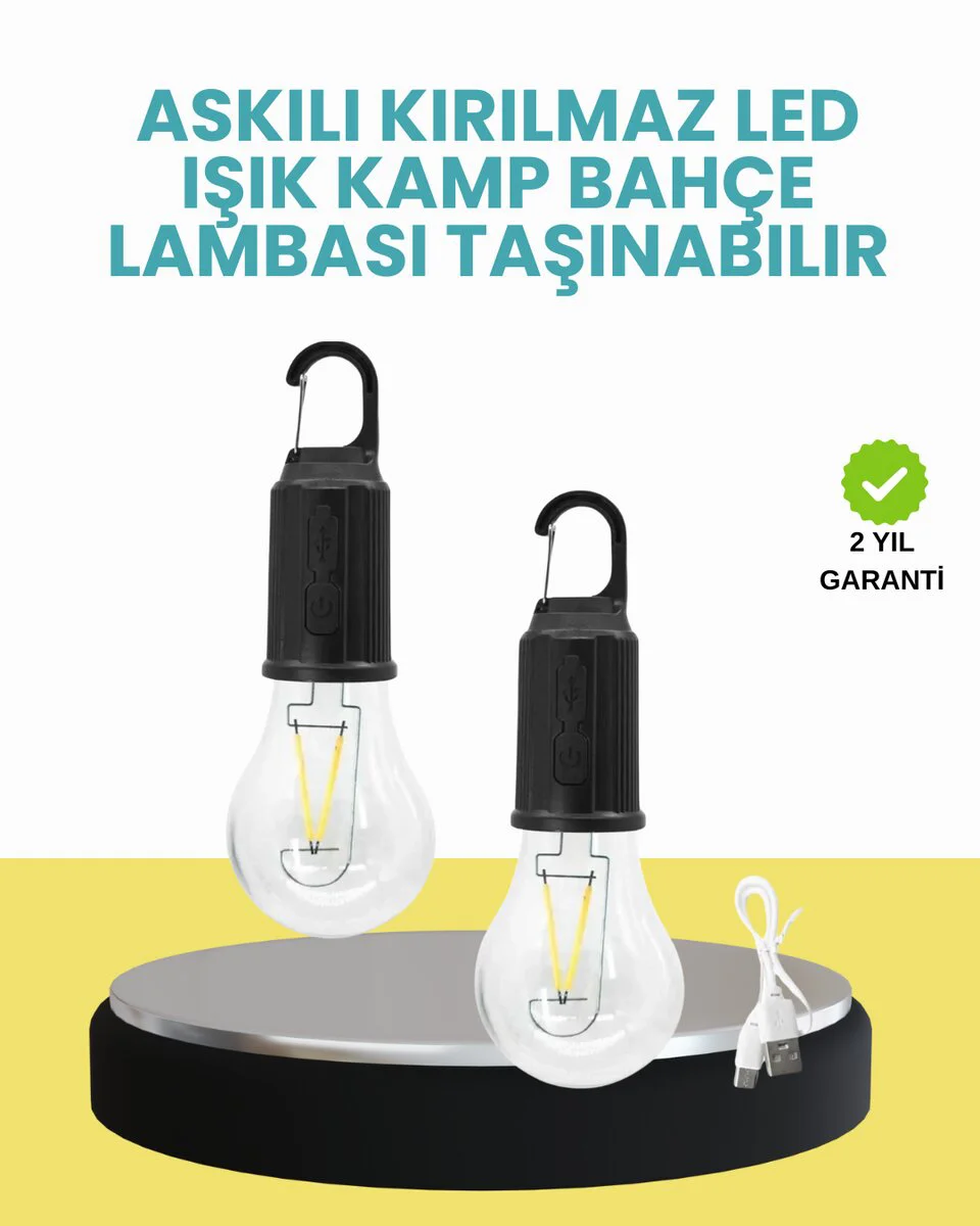 Su Geçirmez Dış Mekan LED Çadır Işığı - Su Geçirmez Kamp Lambası