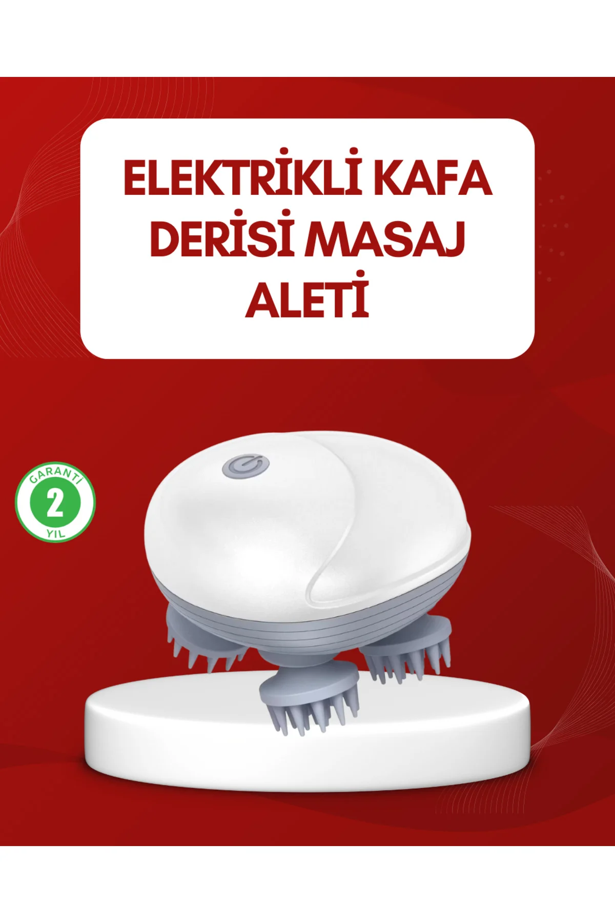 Su Geçirmez Elektrikli Kafa Masaj Cihazı IPX7