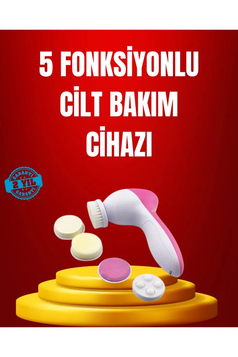 Su Geçirmez Elektrikli Yüz Temizleme ve Masaj Aracı