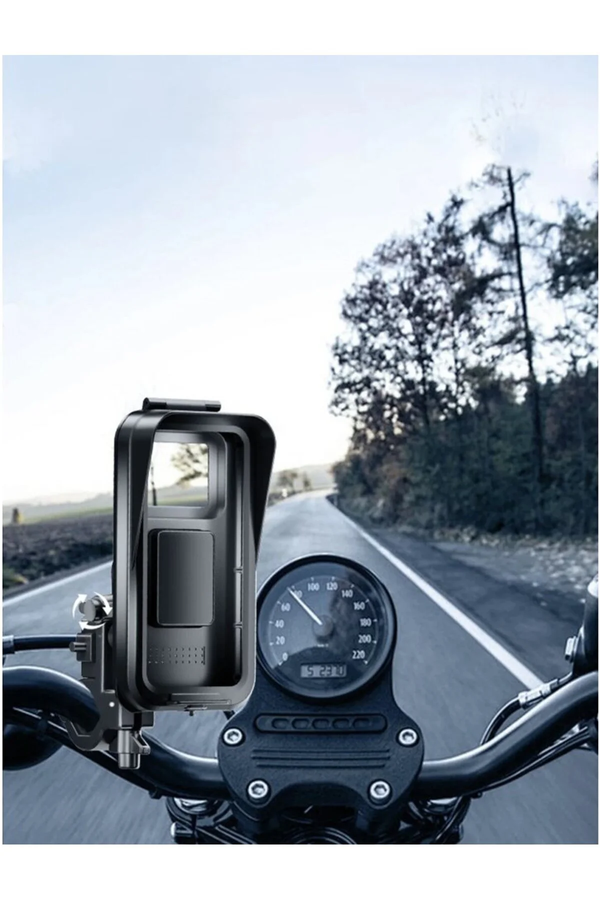 Su Geçirmez Gidon Telefon Tutucu – USB Şarj Çıkışlı Motosiklet & 