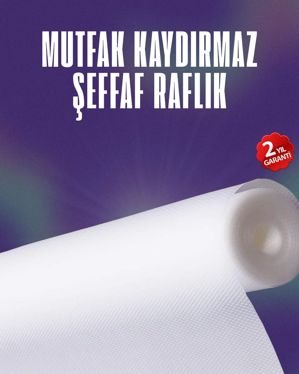Su Geçirmez Kaydırmaz Raflık ve Çekmece Astarı 3m - Mutfağa Hijyen ve Düzen
