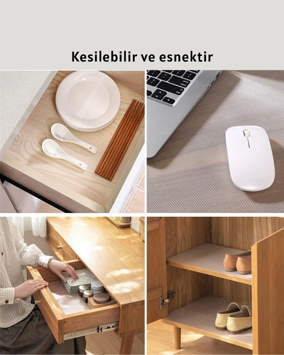 Su geçirmez kaydırmaz raflık ve çekmece astarı 3 metre