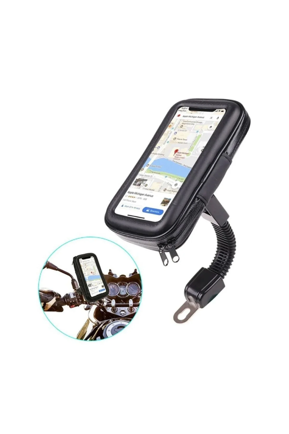 Su Geçirmez Motosiklet Scooter Telefon Standı Dokunmatik Ekranlı 