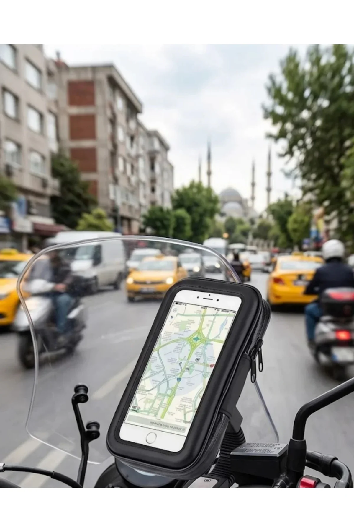 Su Geçirmez Motosiklet Telefon Tutucu Evrensel Gidon Montaj Navigasyon Standı Su Geçirmez Motosiklet Telefon Tutucu Evrensel Gidon Montaj Navigasyon Standı