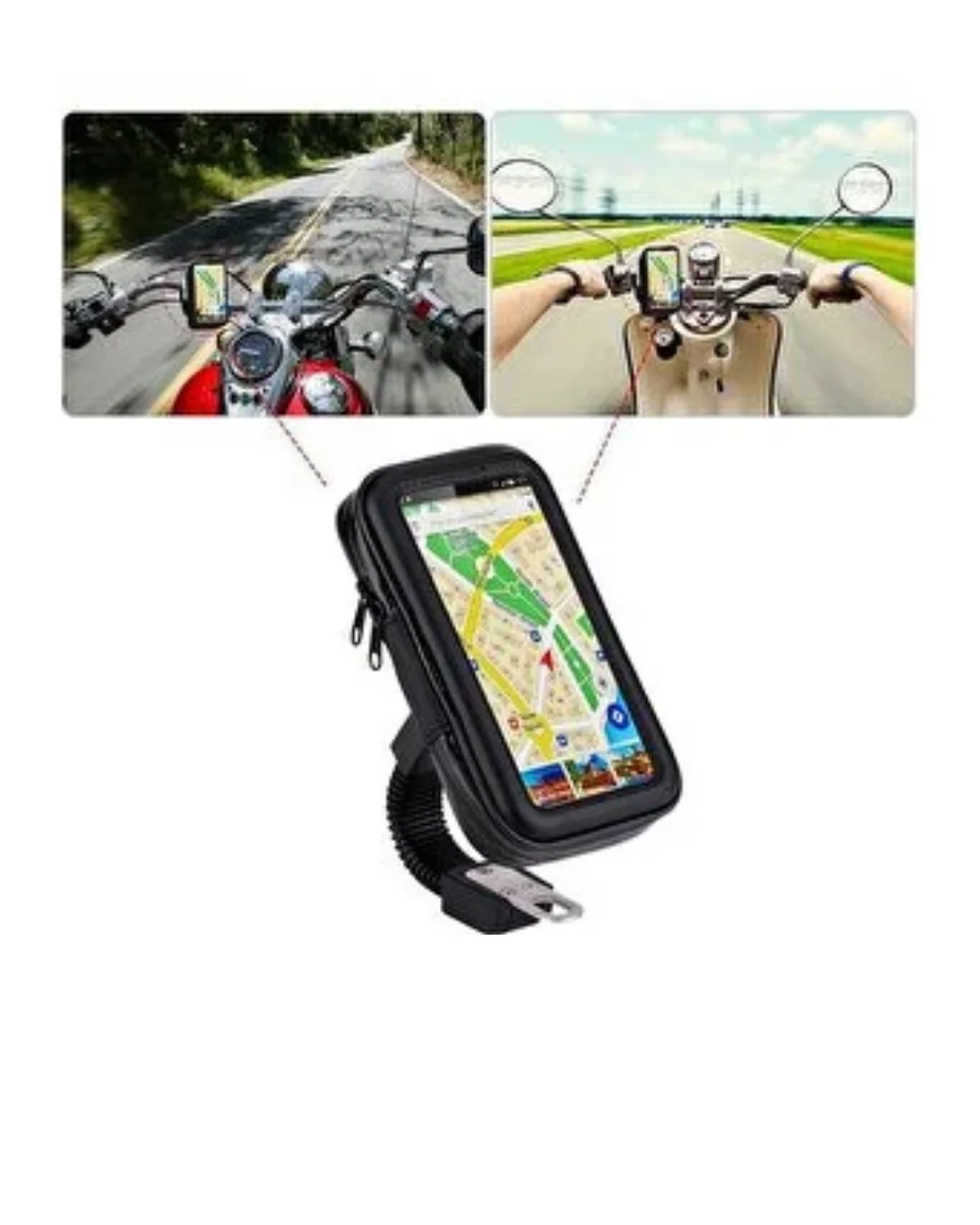 Su Geçirmez Motosiklet Scooter Telefon Standı Dokunmatik Ekranlı Bisiklet Tutucu