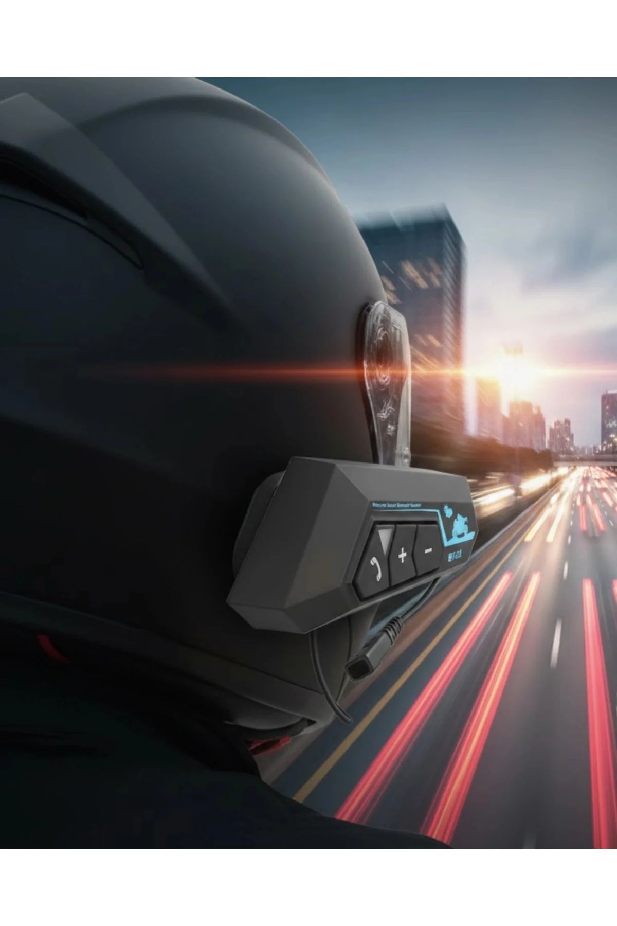 Su Geçirmez Motosiklet Kask Kulaklık 1000mah Batarya