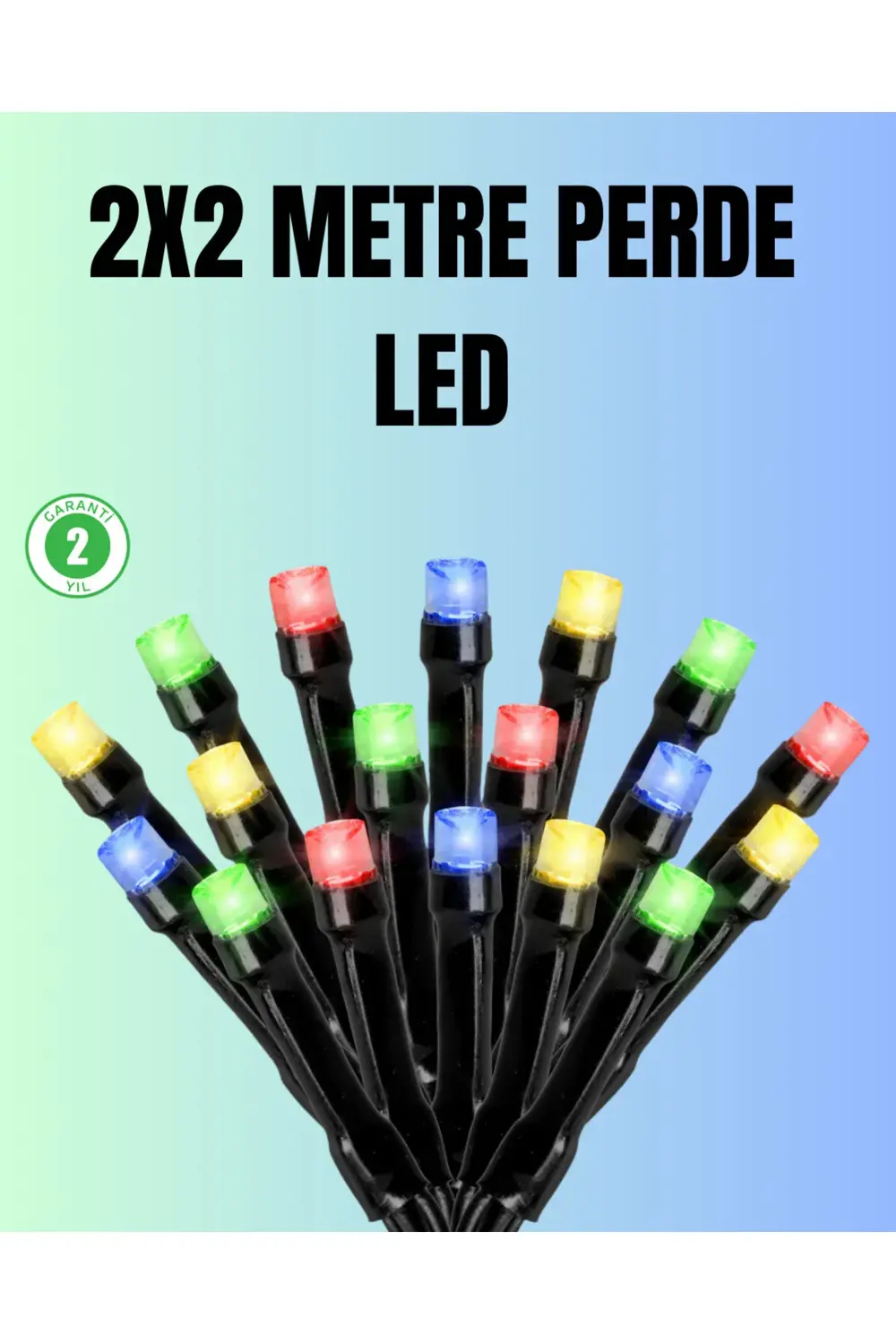 Su Geçirmez Pil Çalışan LED Perde Işık – İç ve Dış Mekan