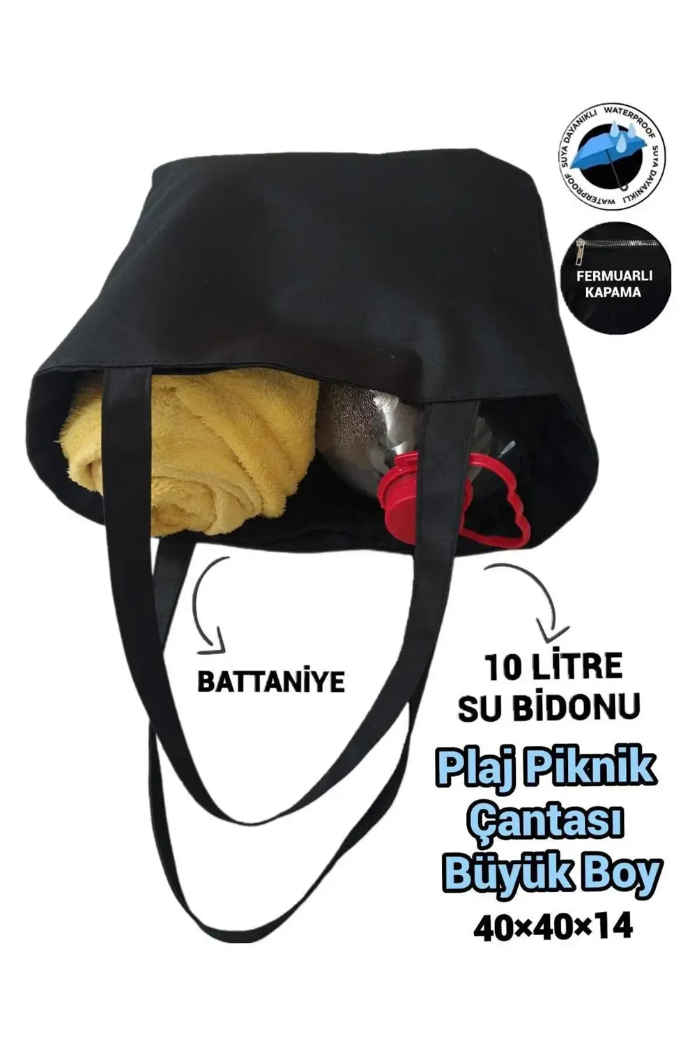 Su Geçirmez Plaj Çantası Kumsal 40x40