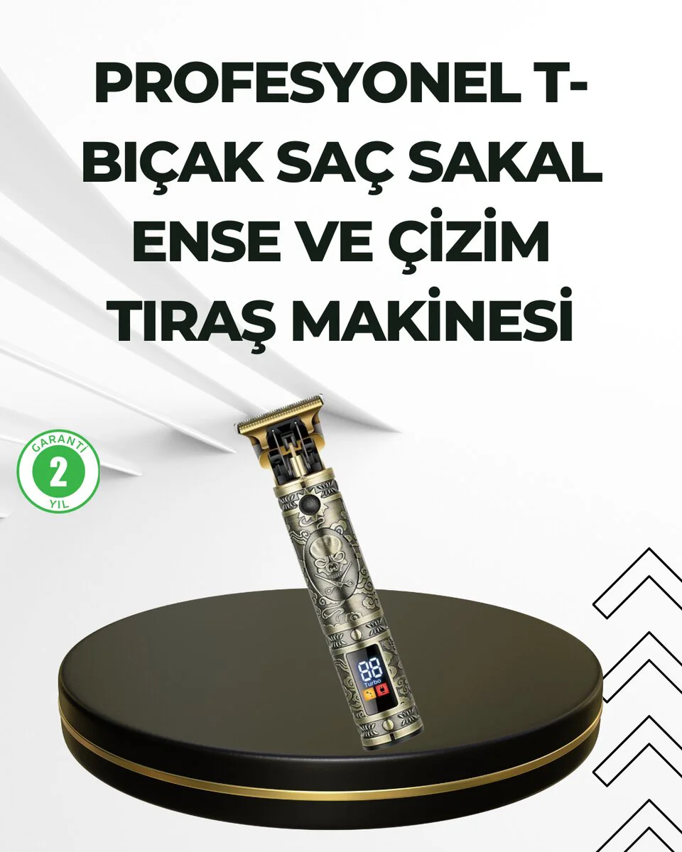 Su Geçirmez Saç ve Sakal Tıraş Makinesi - 0.1mm Hassas Kesim, Islak/Kuru Kullanım