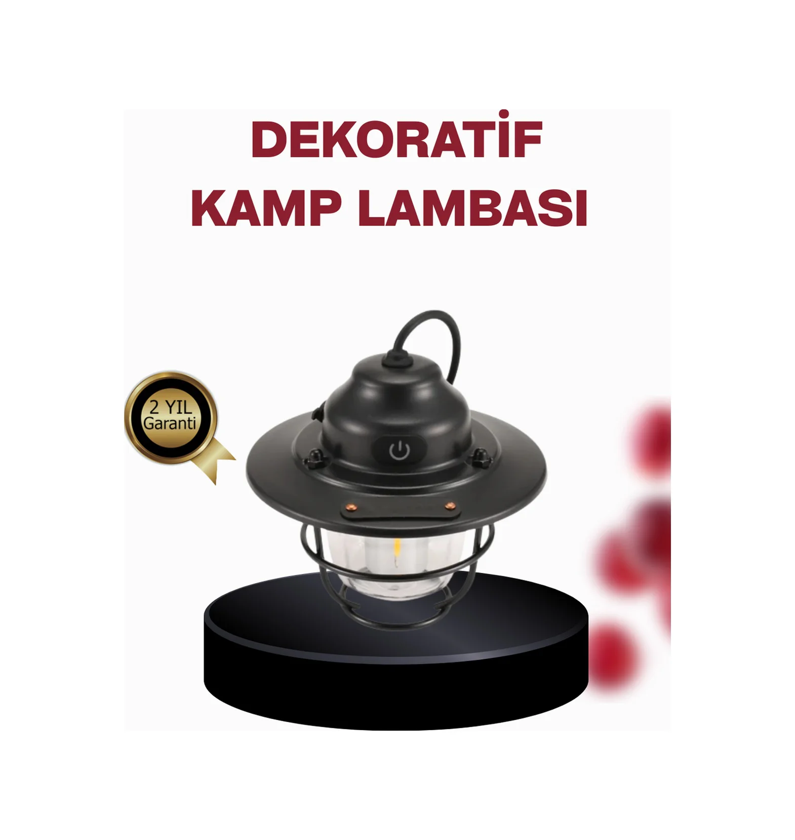Su Geçirmez Taşınabilir Çadır Gece Lambası