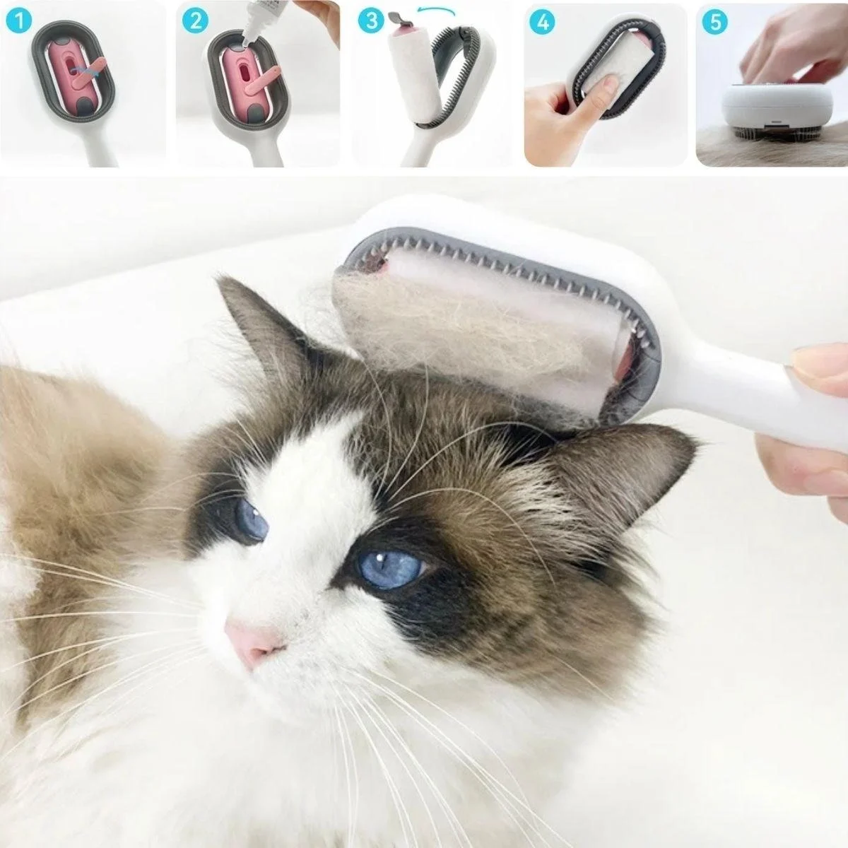 Su Hazneli Kedi Ve Köpek Tüyü Toplamama Fırçası Su Hazneli Pet Tarağı Bx40