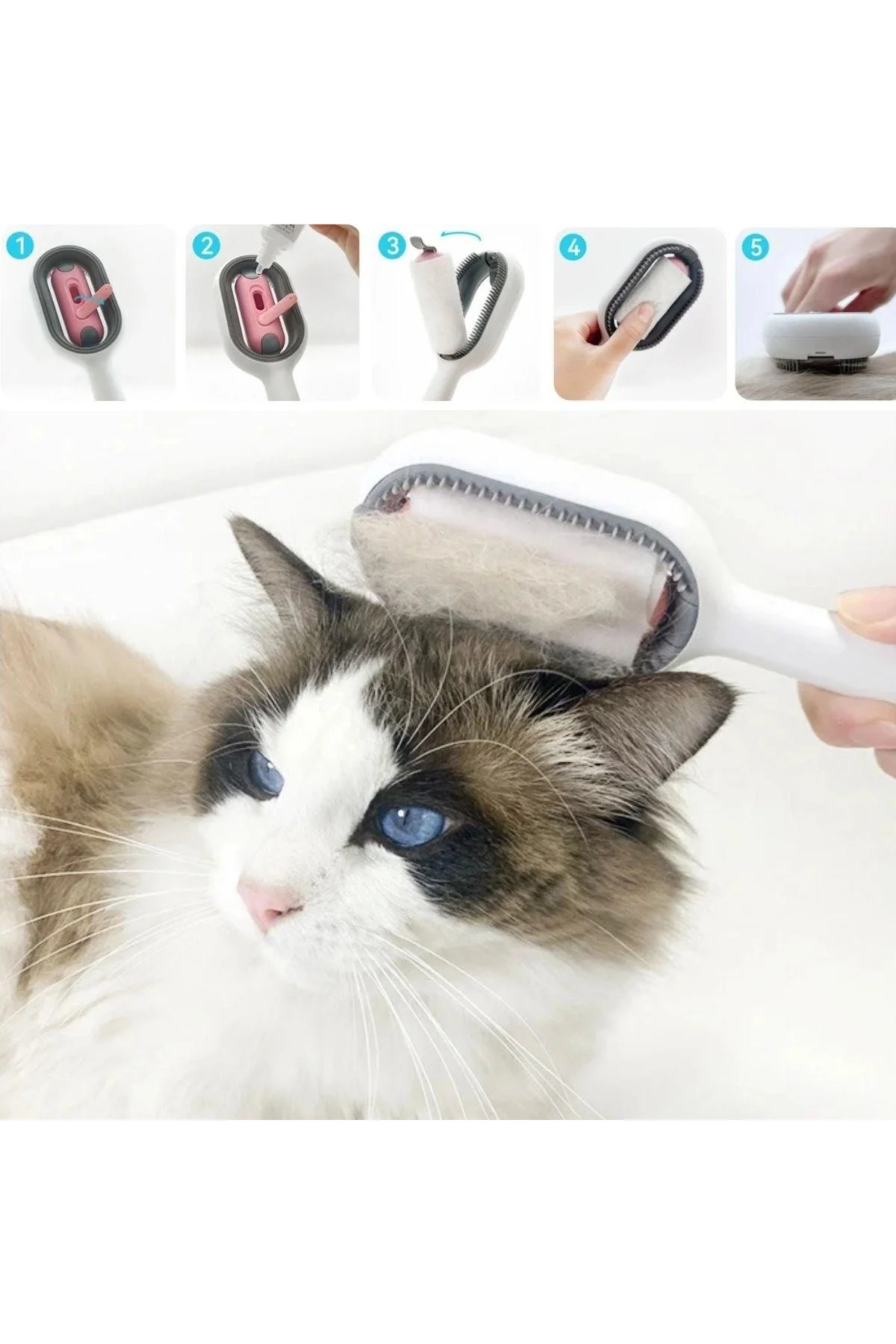 Su Hazneli Kedi Ve Köpek Tüyü Toplamama Fırçası Su Hazneli Pet Tarağı Bx40 Su Hazneli Kedi Ve Köpek Tüyü Toplamama Fırçası Su Hazneli Pet Tarağı Bx40 - Görsel 3