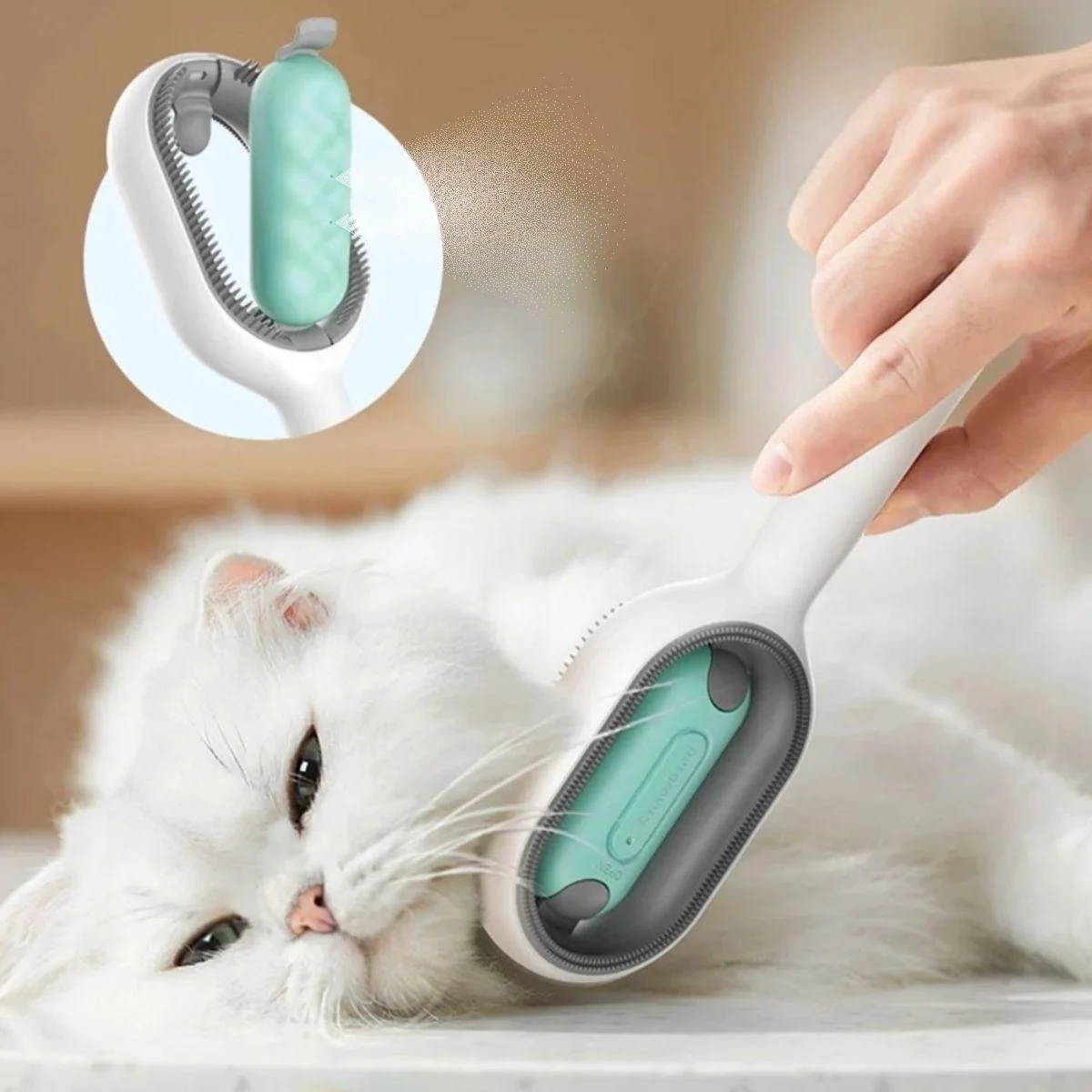 Su Hazneli Kedi Ve Köpek Tüyü Toplamama Fırçası Su Hazneli Pet Tarağı Bx40