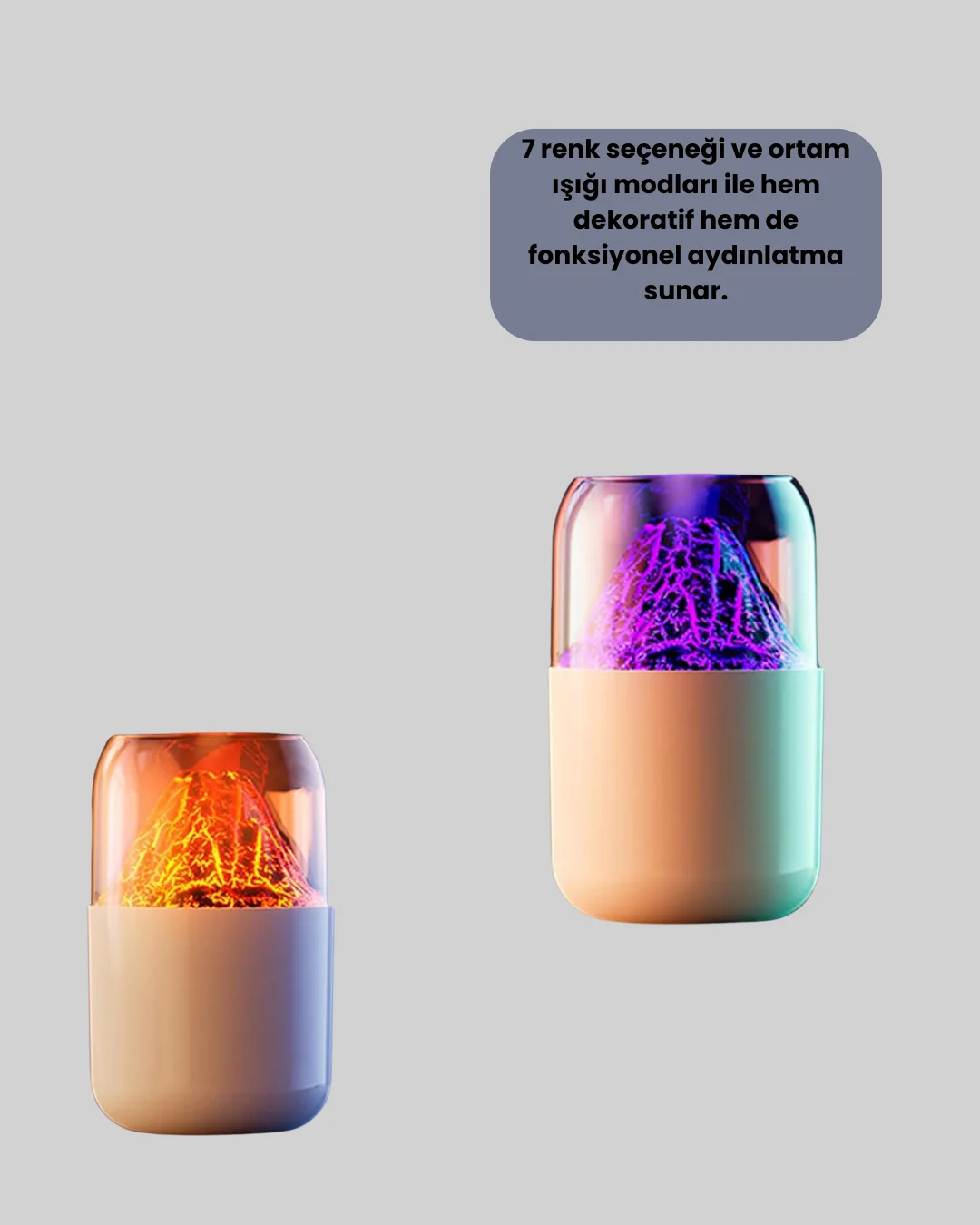 Su Hazneli LED Işıklı Aromaterapi Difüzörü