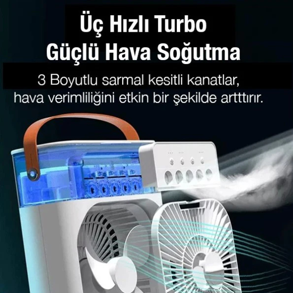 Su Hazneli Şarjlı Masa Vantilatörü