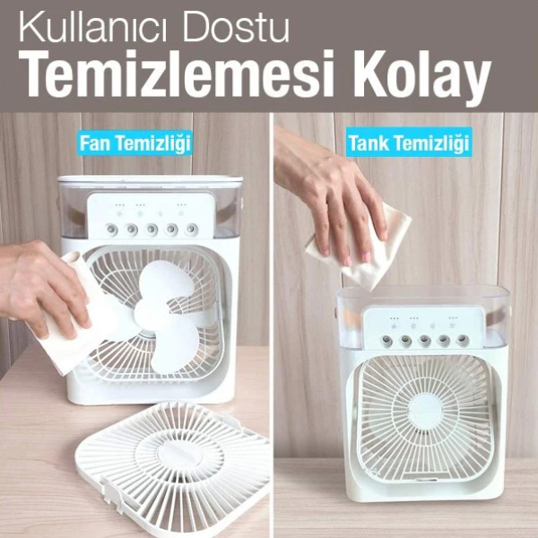 Su Hazneli Şarjlı Masa Vantilatörü