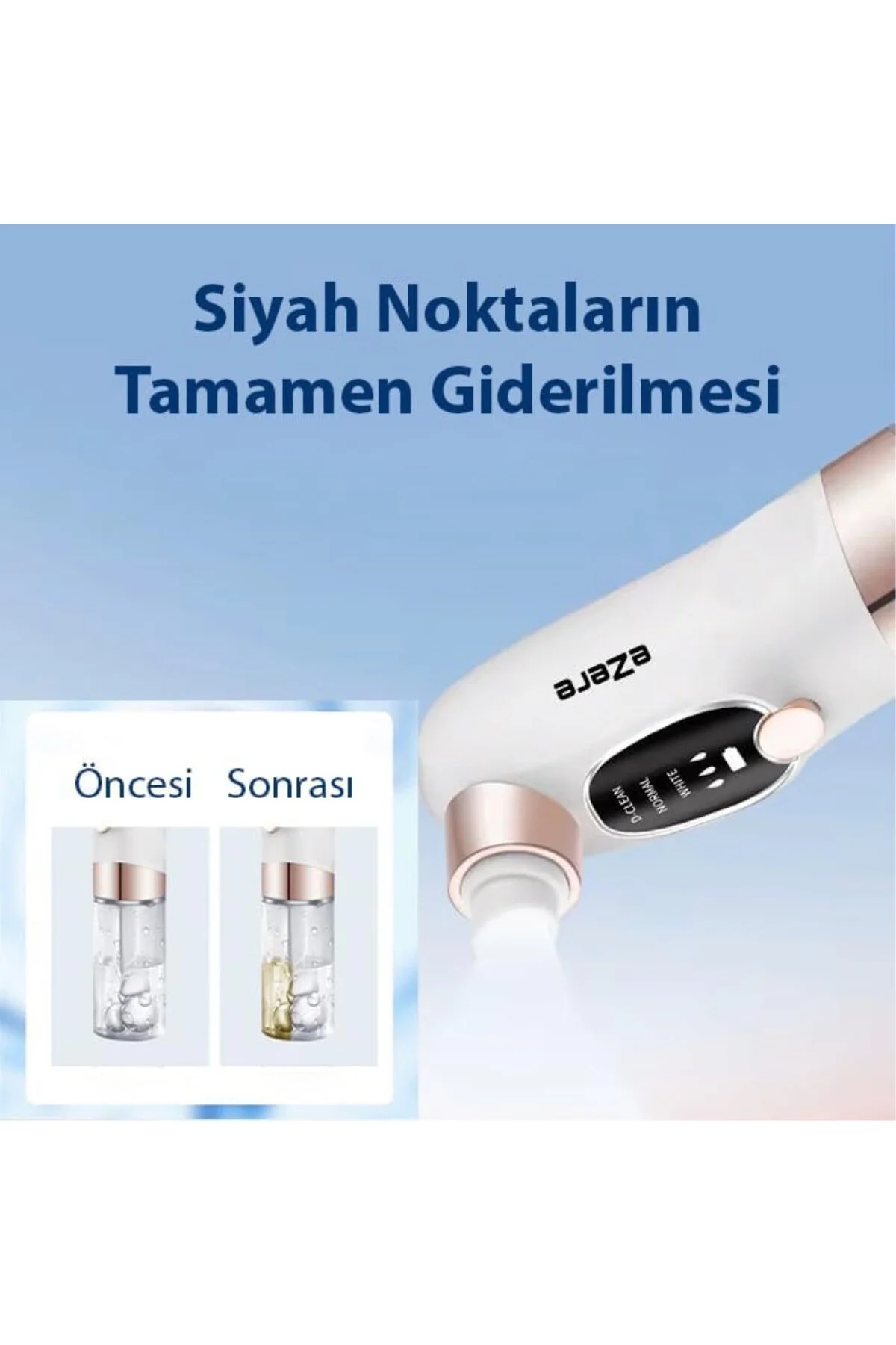 Su Hazneli Şarjlı Vakumlu Siyah Nokta Temizleme cihazı, BEYAZ