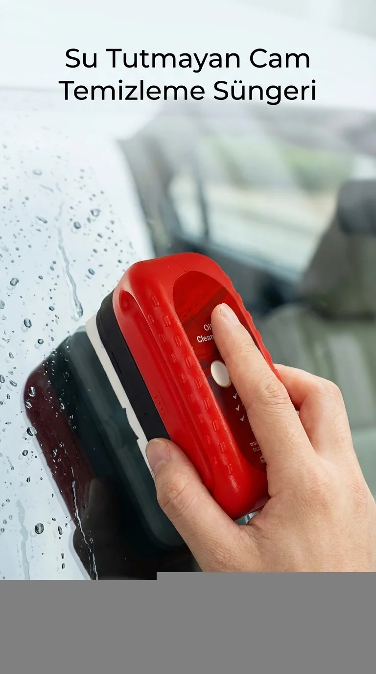 Su İz Bırakmayan Pratik Araç Camı Temizleme Süngeri