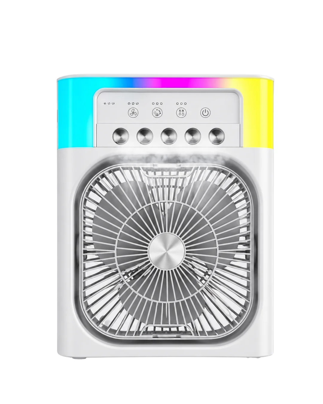 Su Püskürtmeli Mini Klima Fan USB Şarjlı Masaüstü Soğutucu RGB Işıklı