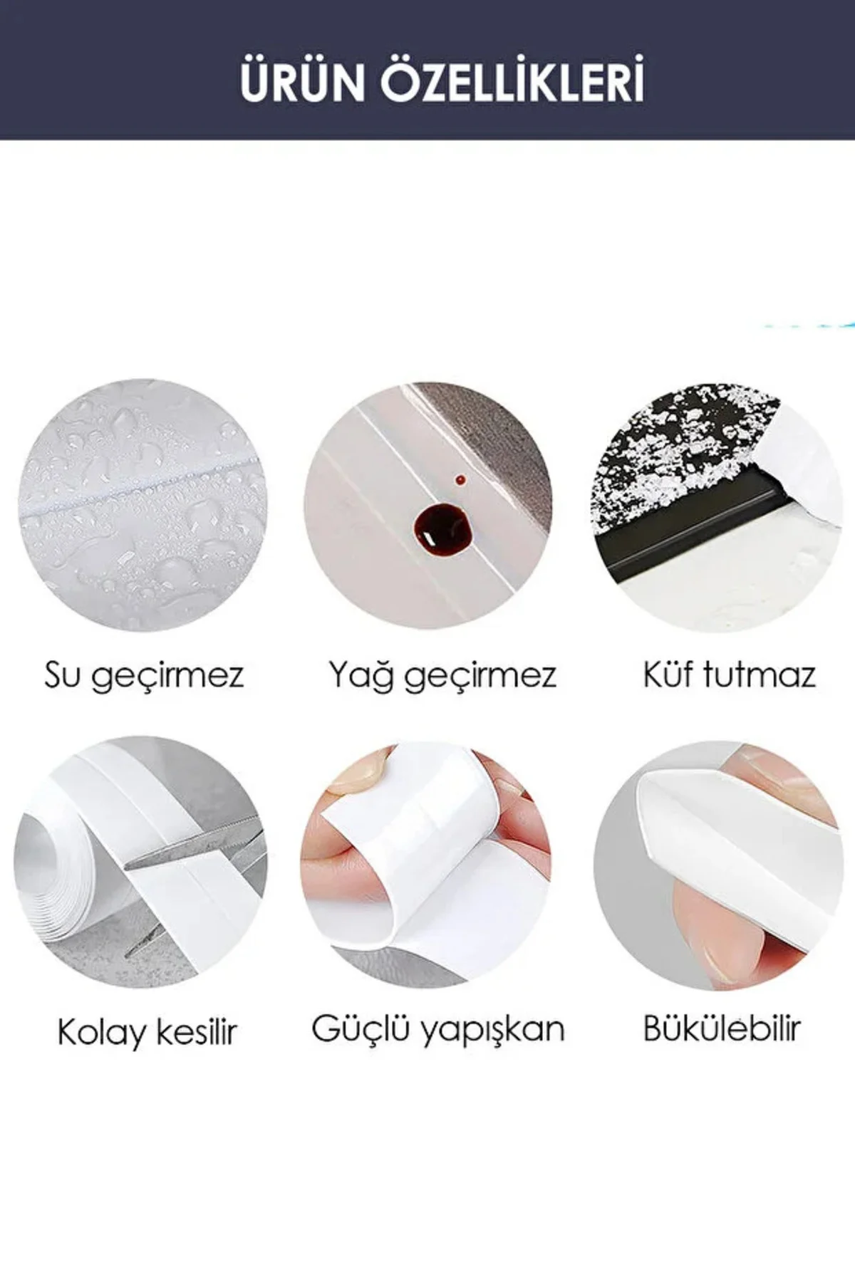 Su Sızdırmaz Bant Lavabo Küvet Kenar Bandı Küvet Duş.( A A Kalite